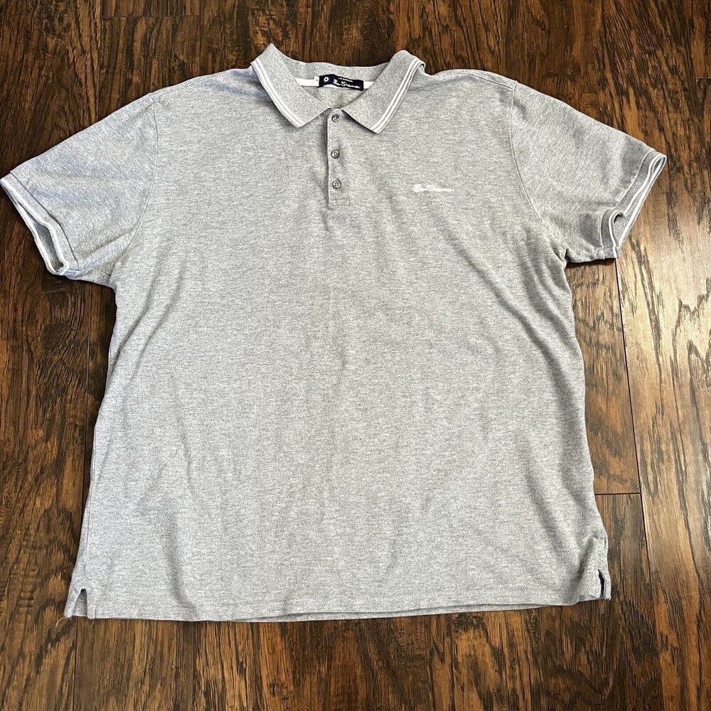 Ben Sherman Mens Pullover Knit Short Sleeve Cotton Spandex Polo Shirt Medium XXL